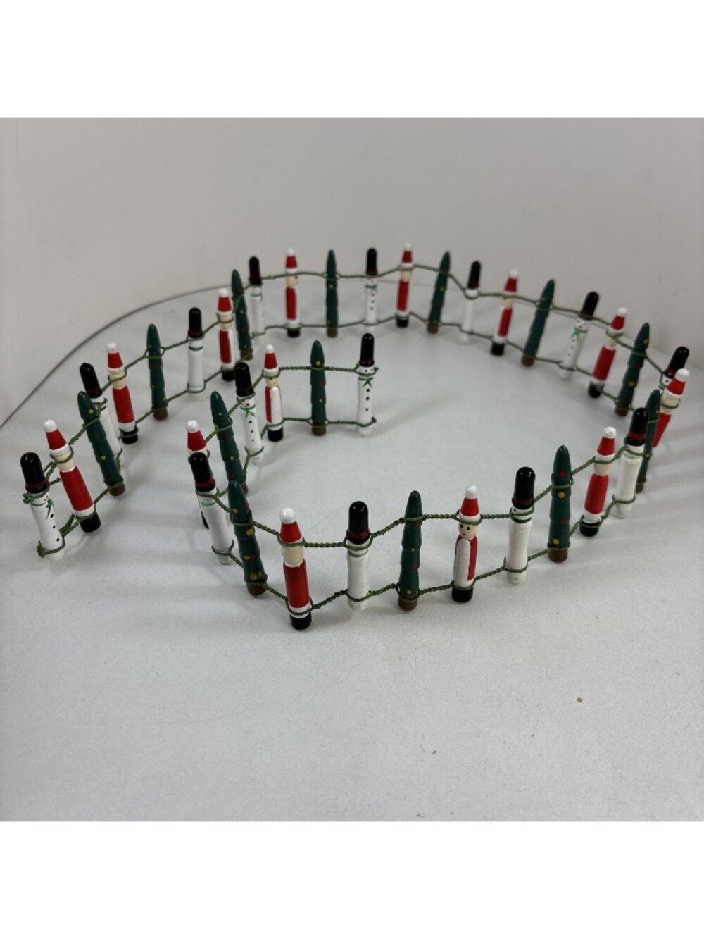 Vtg Dept 56 Village Fence Once Upon A Starry Night Wooden Wire 34”